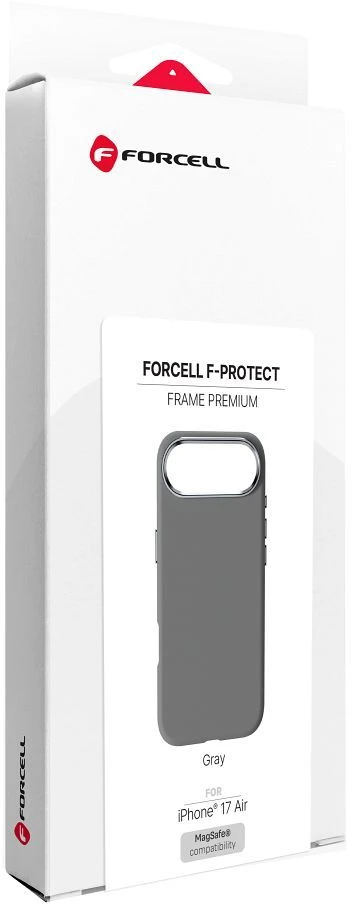 „iPhone 17 AIR Forcell F-Protect Frame Premium“ dėklas, suderinamas su „Magsafe“ pilka spalva