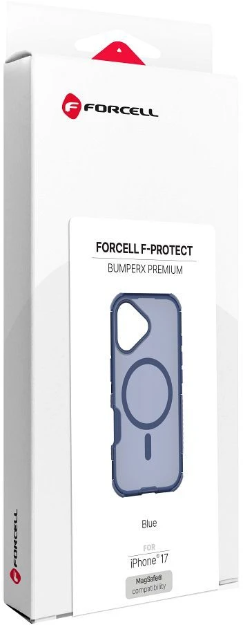 „iPhone 17 Forcell F-Protect BumperX Premium“ dėklas, suderinamas su „MagSafe“, tamsiai mėlynas