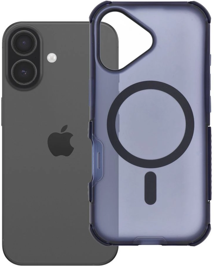 „iPhone 17 Forcell F-Protect BumperX Premium“ dėklas, suderinamas su „MagSafe“, tamsiai mėlynas