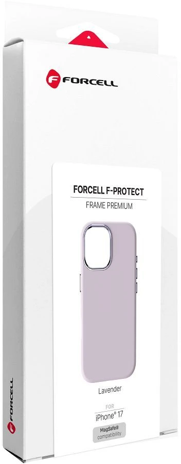 „iPhone 17“ dėklas „Forcell F-Protect Frame Premium“, suderinamas su „Magsafe“ levandų spalvos