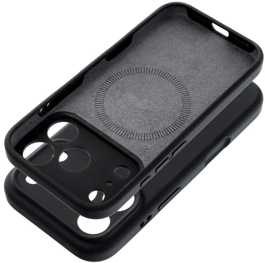 „iPhone 17 Forcell F-Protect Rubber Premium“ dėklas, suderinamas su „MagSafe“ juodas