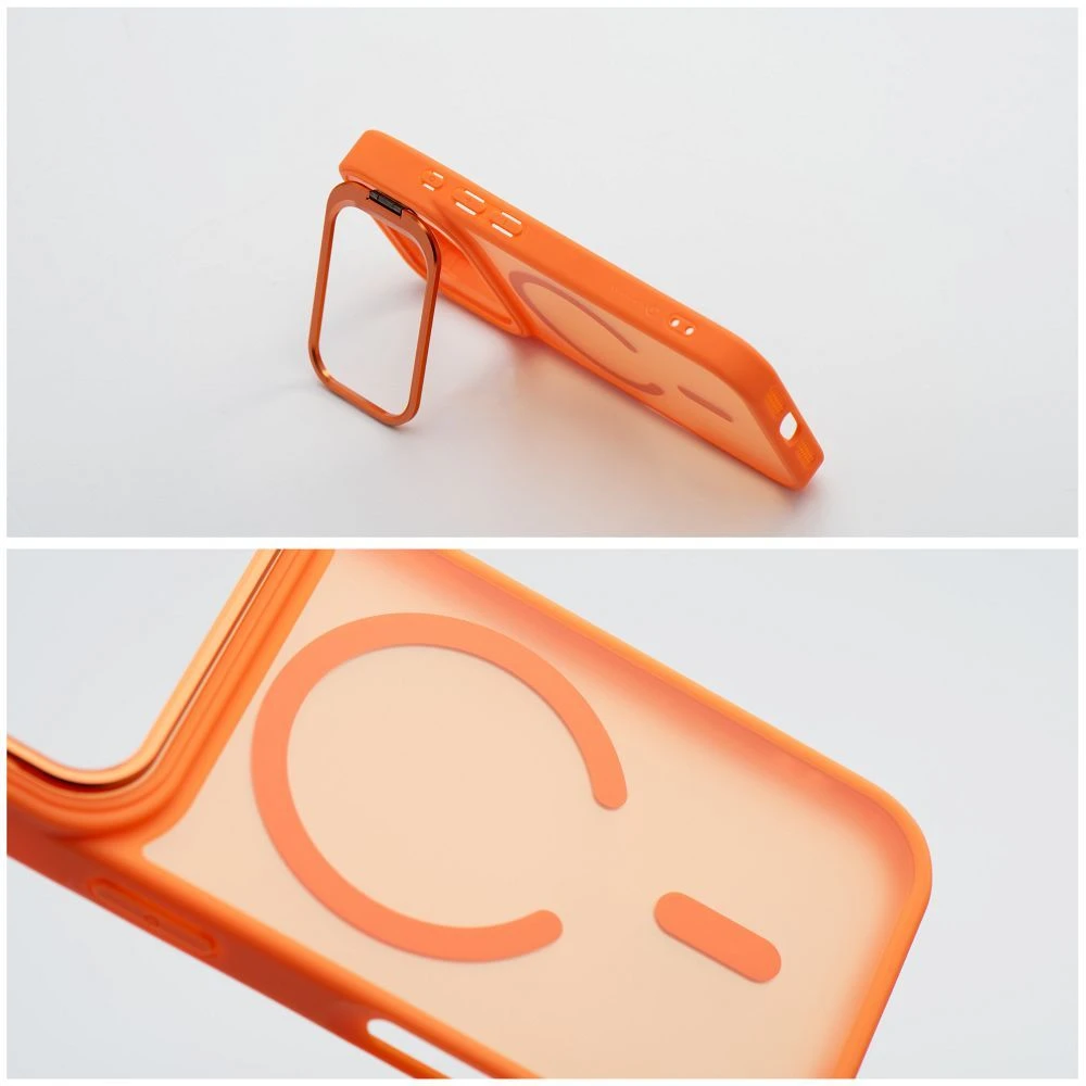 Dėklas Case for iPhone 17 Pro / 18 Pro Forcell F-Protect Smoke Hybrid Premium compatible with MagSafe oranžinis