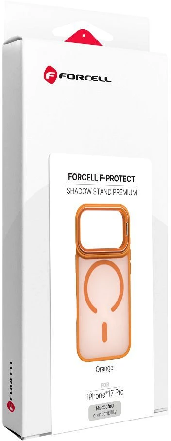 Dėklas Case for iPhone 17 Pro / 18 Pro Forcell F-Protect Smoke Hybrid Premium compatible with MagSafe oranžinis