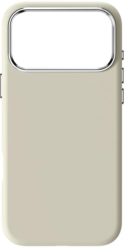 „iPhone 17 Pro Max“ / „18 Pro Max“ dėklas (žemas kameros kraštas), „Forcell F-Protect Frame Premium“, suderinamas su „Magsafe“ antikvarinėmis baltomis