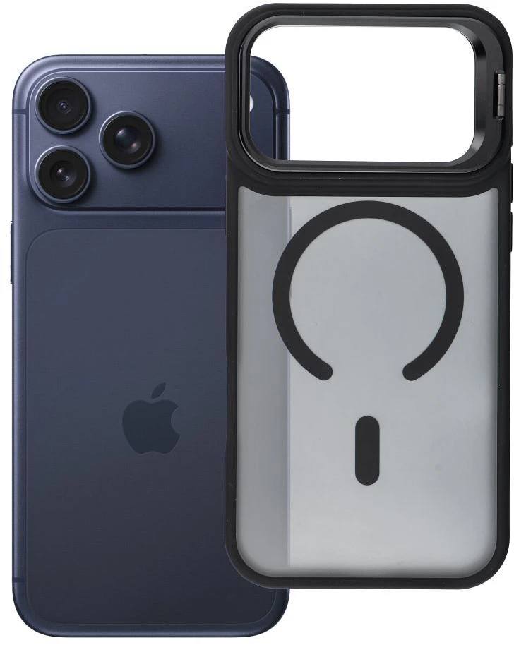 Dėklas Case for iPhone 18 Pro Max / 17 Pro Max Forcell F-Protect Shadow Stand Premium compatible with MagSafe juodas