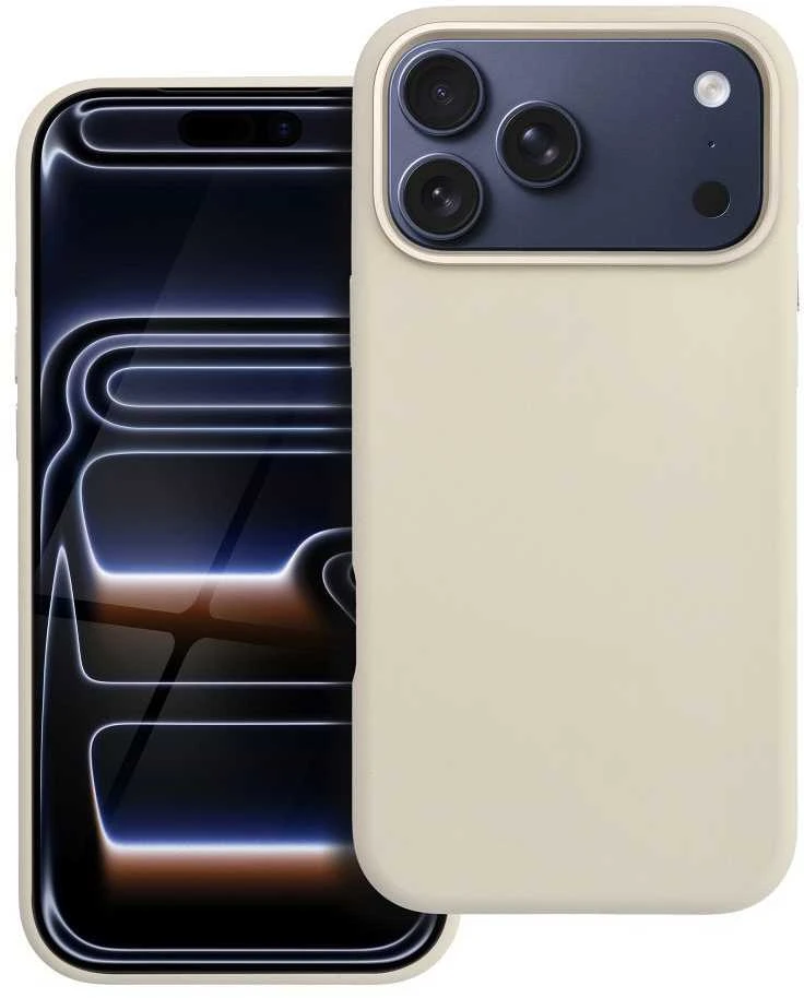 „iPhone 17 Pro Max“ / „18 Pro Max“ dėklas (žemas kameros kraštas), „Forcell F-Protect Frame Premium“, suderinamas su „Magsafe“ antikvarinėmis baltomis