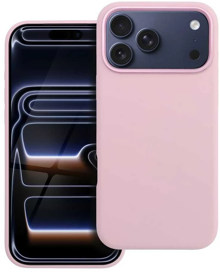„iPhone 17 Pro Max“ / „18 Pro Max“ dėklas (žemas kameros kraštas), „Forcell F-Protect Frame Premium“, suderinamas su „Magsafe“, rožinis