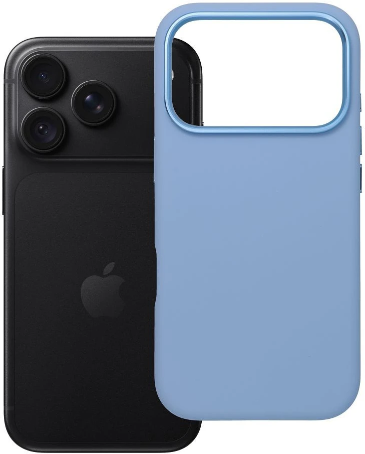 Dėklas Apykakle iPhone 18 Pro / 17 Pro Forcell F-Protect Frame Premium suderinama su Magsafe, šviesiai mėlyna