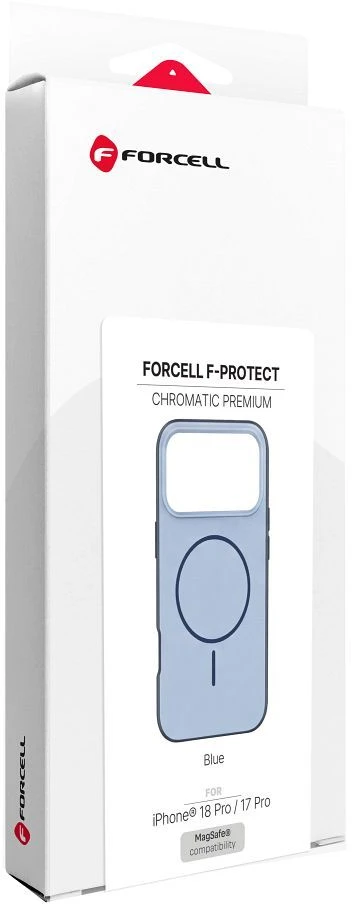 Dėklas iPhone 18 Pro / 17 Pro Forcell F-Protect Chromatic Premium, suderinamas su MagSafe, mėlynas