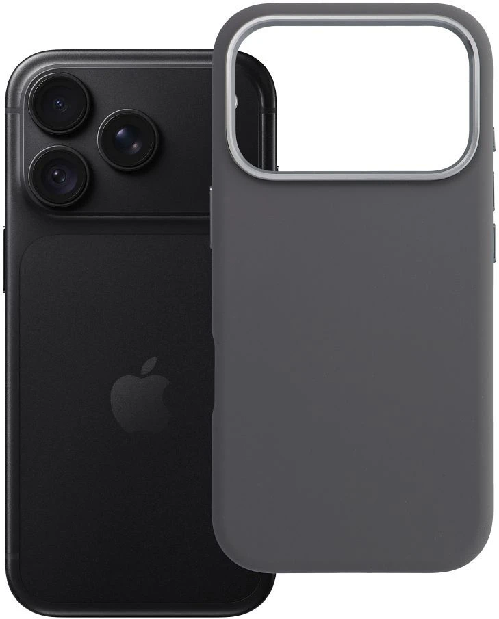 „Forcell F-Protect Frame Premium“ dėklas, skirtas iPhone 18 Pro / 17 Pro, suderinamas su Magsafe, pilkas