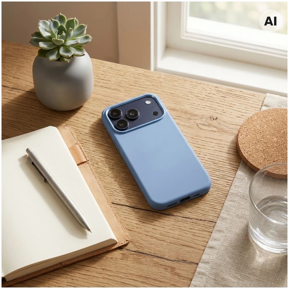 Dėklas Apykakle iPhone 18 Pro / 17 Pro Forcell F-Protect Frame Premium suderinama su Magsafe, šviesiai mėlyna