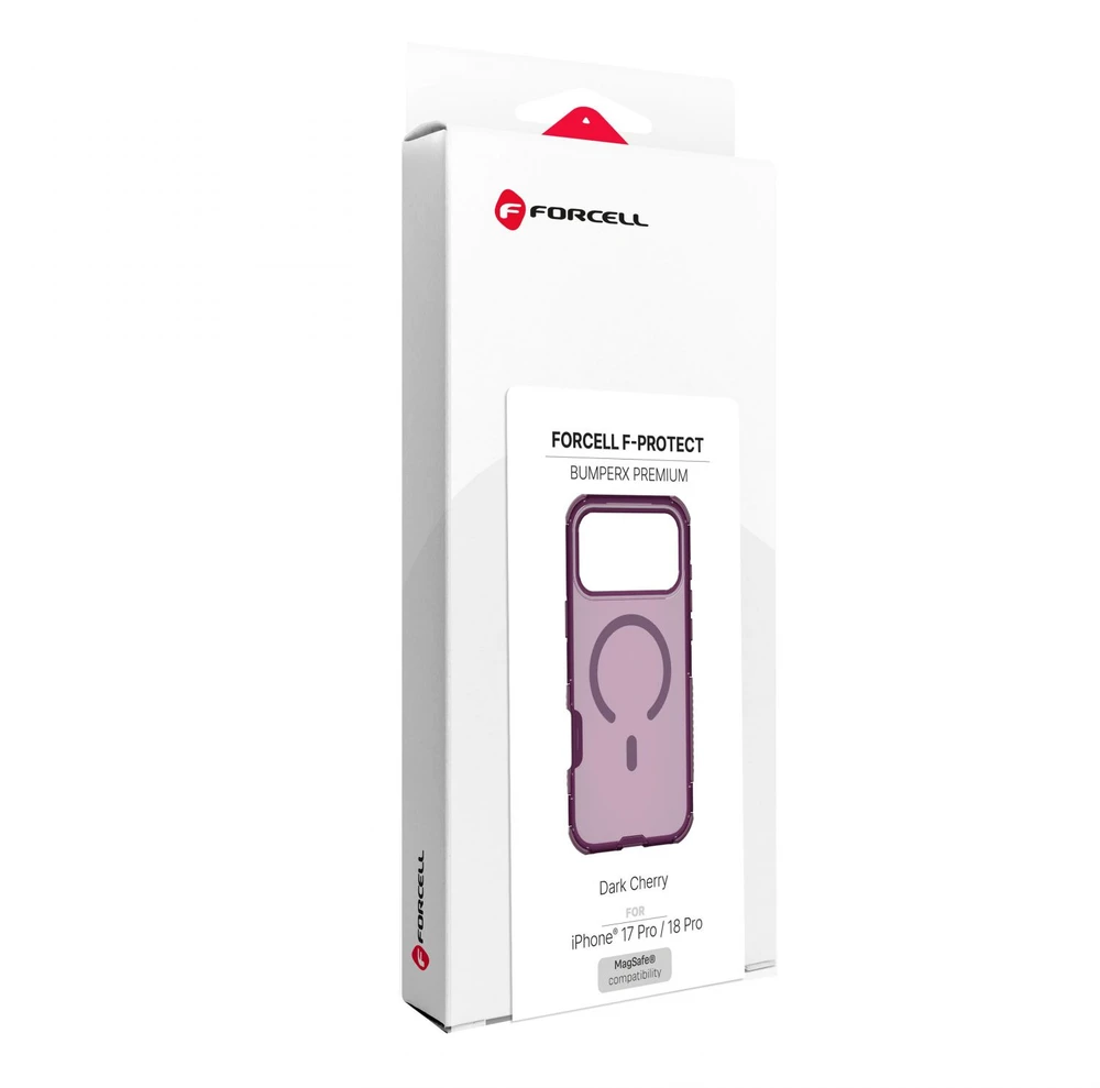 Dėklas Case for iPhone 18 Pro / 17 Pro Forcell F-Protect BumperX Premium compatible with MagSafe burgundy