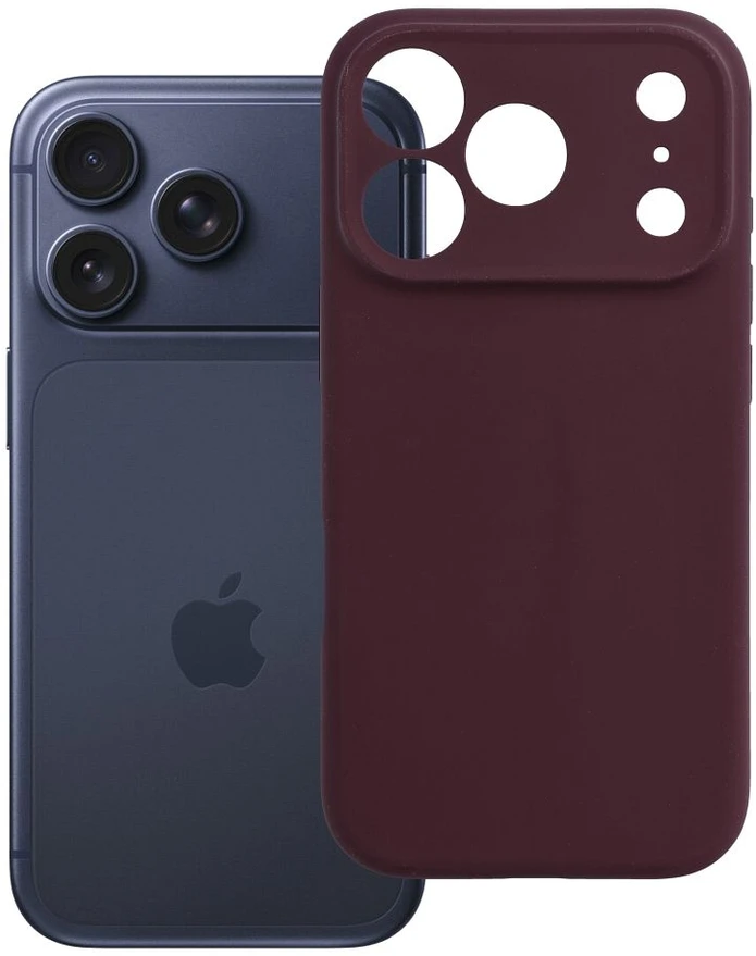 „iPhone 18 Pro / 17 Pro“ dėklas Forcell F-Protect Rubber Premium, suderinamas su MagSafe, bordo spalvos