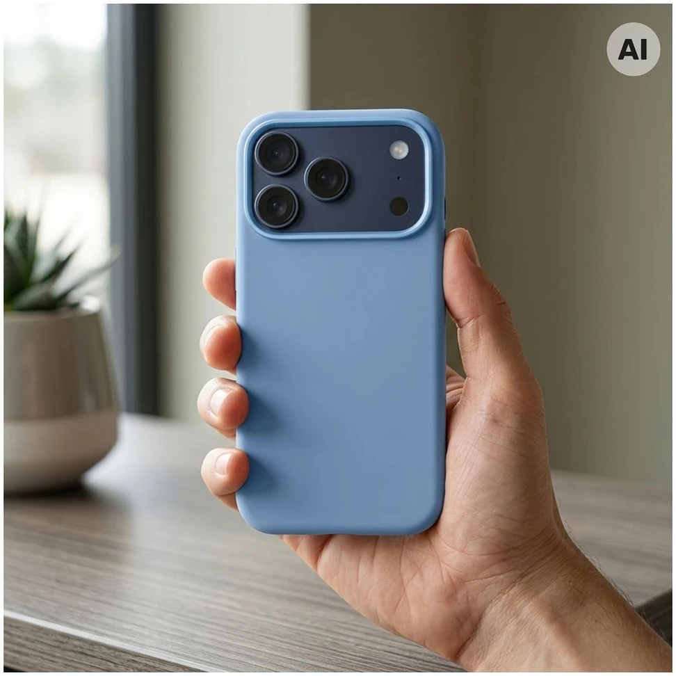 Dėklas Apykakle iPhone 18 Pro / 17 Pro Forcell F-Protect Frame Premium suderinama su Magsafe, šviesiai mėlyna