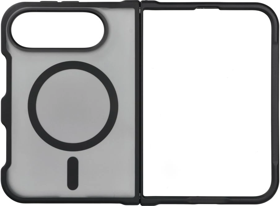 Dėklas iPhone Duo Forcell F-Protect 4sD-i Smoke Hybrid Premium, suderinamas su MagSafe, juodas