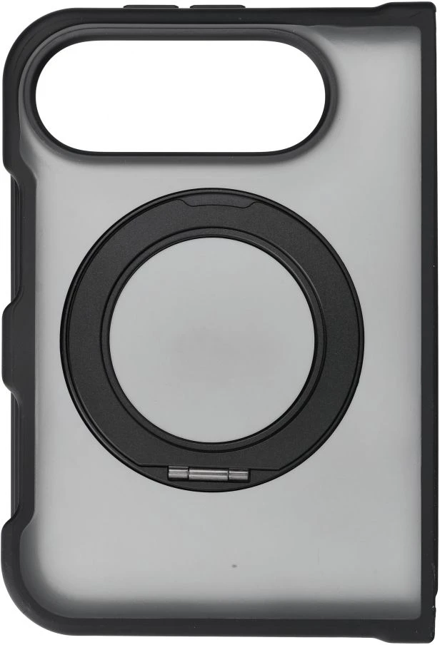Dėklas iPhone Duo Forcell F-Protect 4sD-i Smoke Hybrid Kickstand Premium, suderinamas su MagSafe, juodas