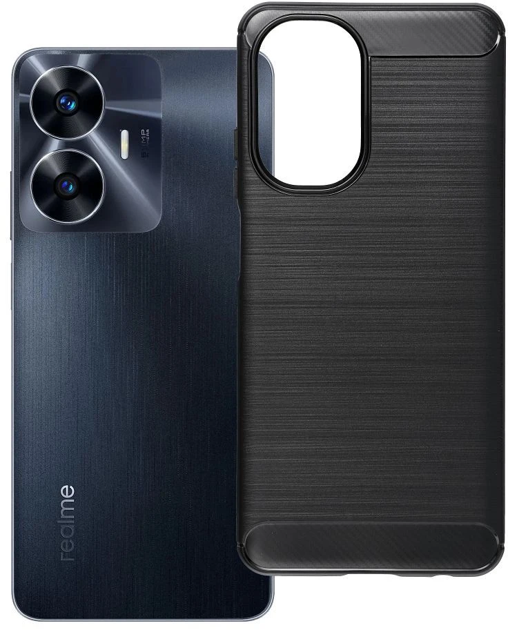Dėklas Case for Realme C55 Carbon 2.0 juodas