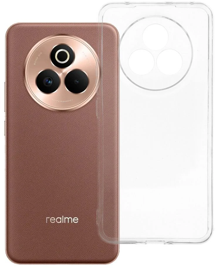 Skaidrus dėklas 2 mm skirtas Realme P3 PRO (su kameros apsauga) skaidrus