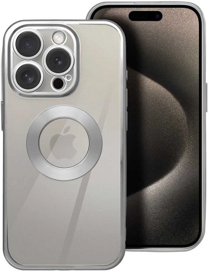Dėklas Oem Case GLAM for IPHONE 16 Pro Max sidabrinis