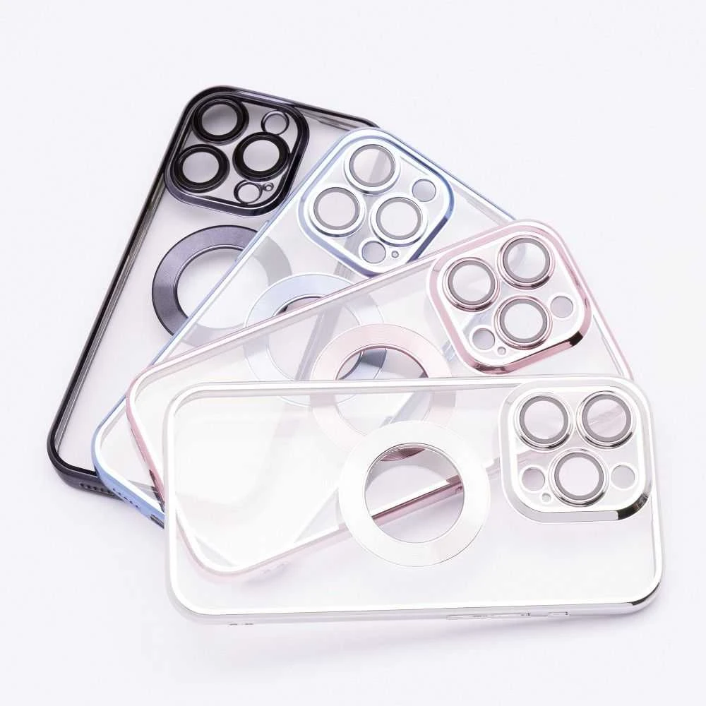 Dėklas Forcell Oem Case GLAM for IPHONE 16 Pro sidabrinis
