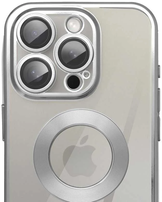 Dėklas Forcell Oem Case GLAM for IPHONE 16 Pro sidabrinis