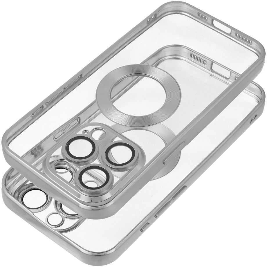 Dėklas Oem Case GLAM for IPHONE 16 sidabrinis
