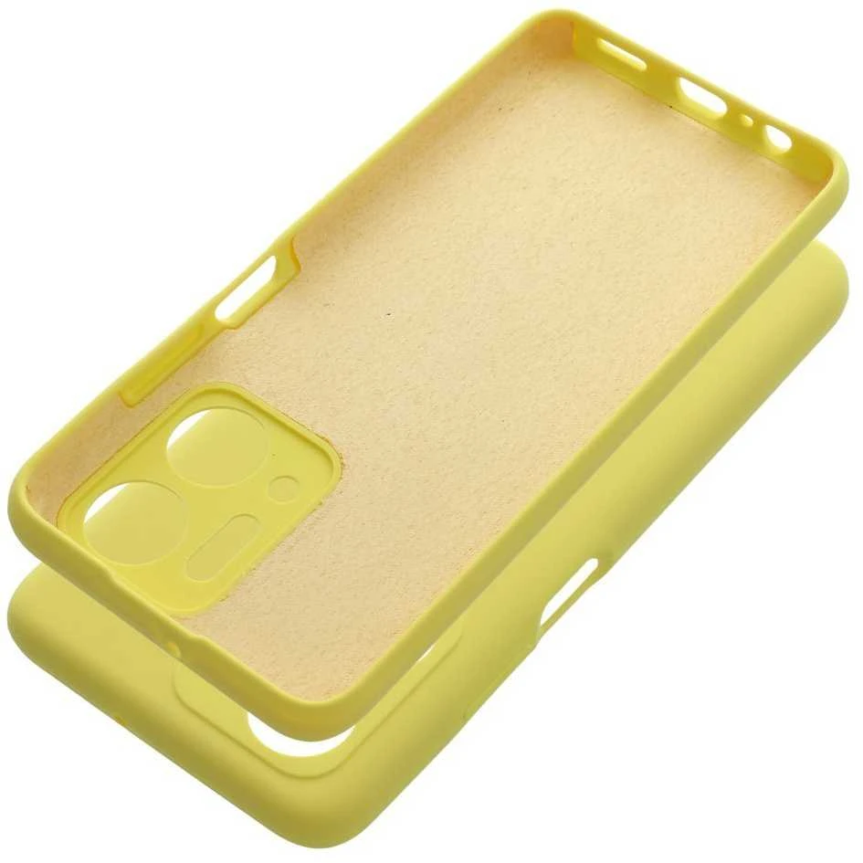 OEM dėklas Honor X7A silikoniniam 2 mm dėklui (apsauginis fotoaparatas), geltonas