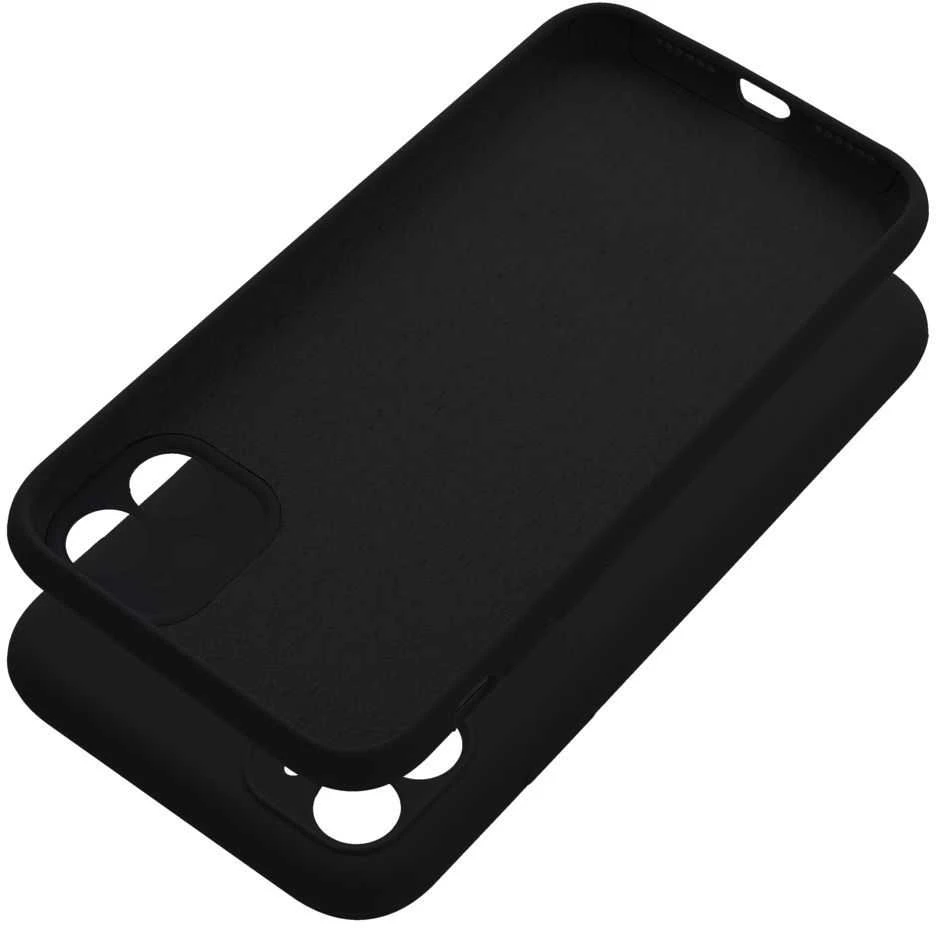 Oem dėklas, skirtas iPhone 11, silikoninis 2 mm (kameros apsauga) juodas