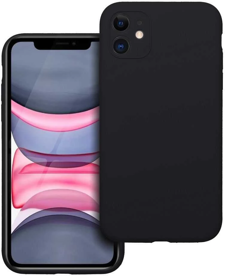 Oem dėklas, skirtas iPhone 11, silikoninis 2 mm (kameros apsauga) juodas