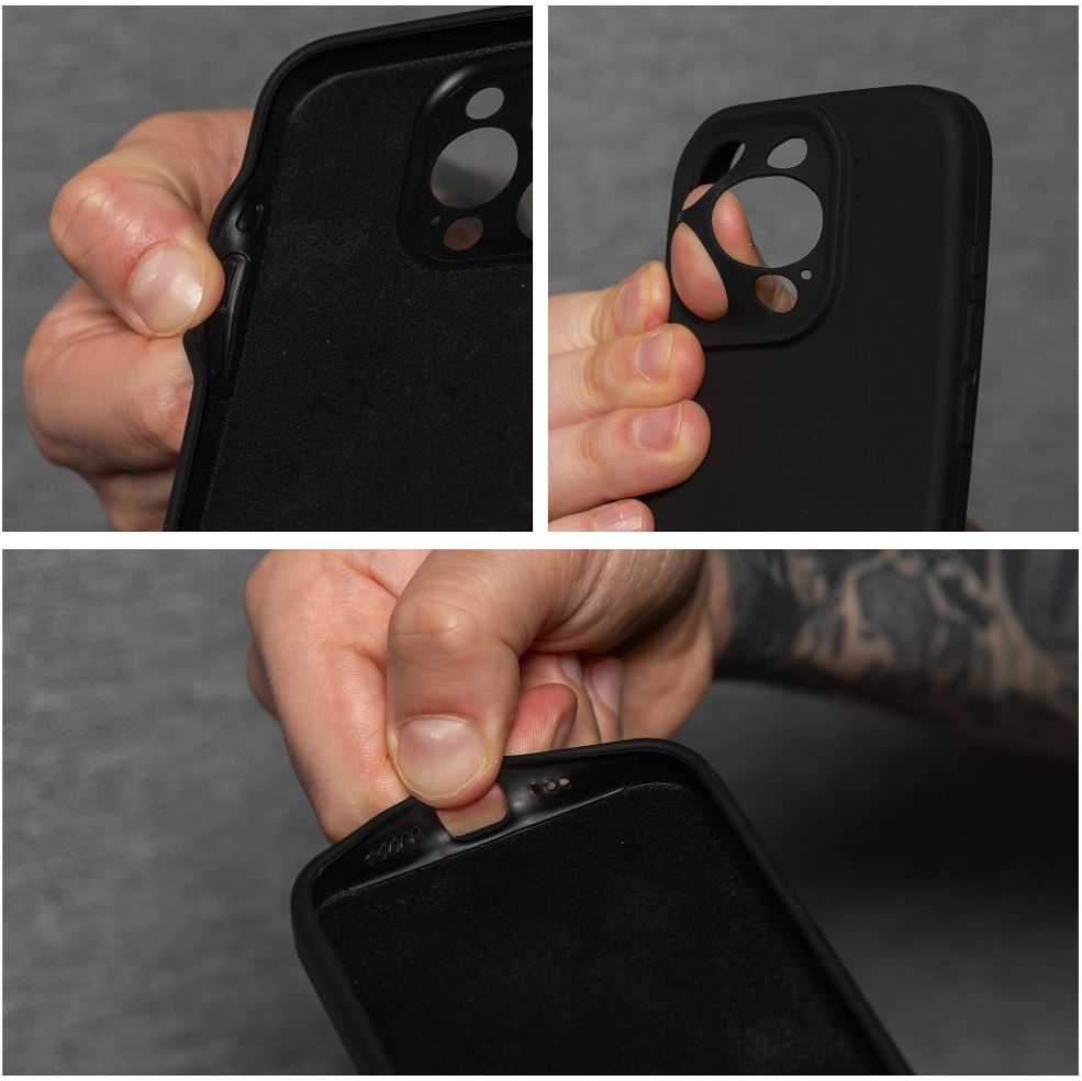 Dėklas Oem Case for iPhone 14 PRO Silicone 2mm (camera protection) juodas
