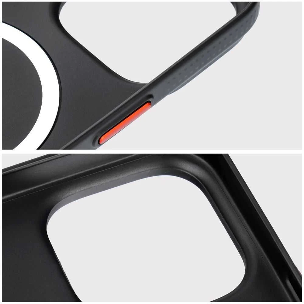 Oem Originalus „iPhone 16 PLUS“ dėklas, suderinamas su „MagSafe“ titano juodais dėklais.