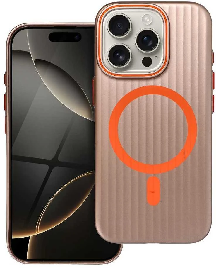 Oem Originalus „iPhone 13 PRO“ dėklas, suderinamas su „MagSafe“, titano dykumos spalvos.