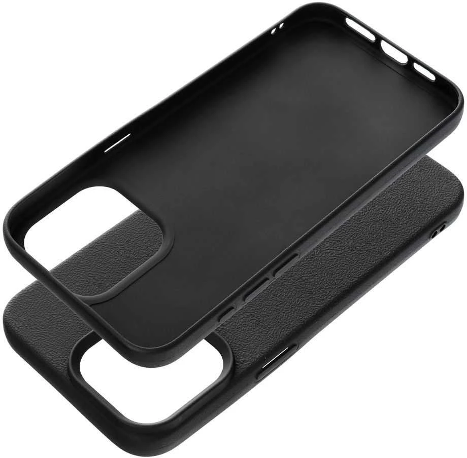 Oem dėklas, skirtas iPhone 17 PRO MAX, oda juoda
