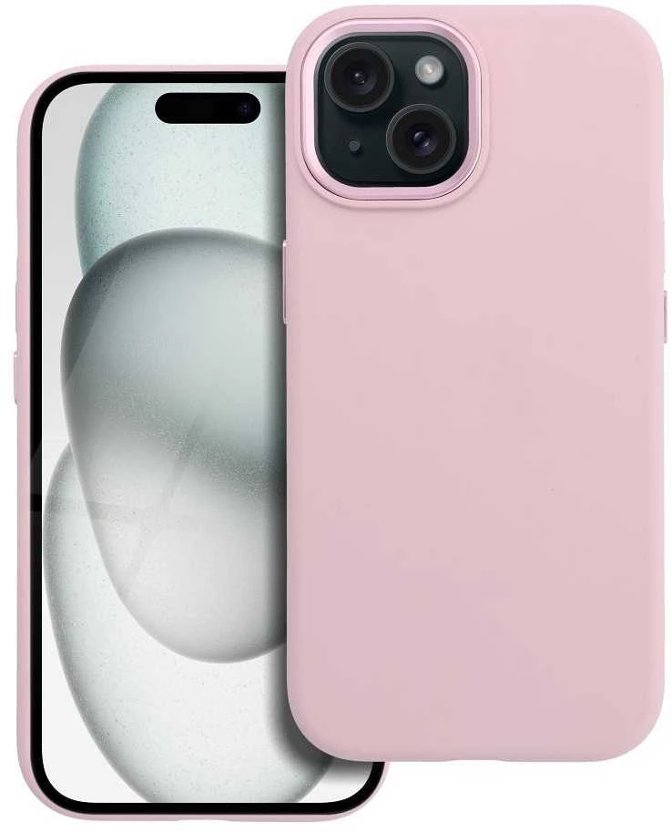 „iPhone 15 Forcell F-Protect Frame Premium“ dėklas, suderinamas su „Magsafe“, rožinis