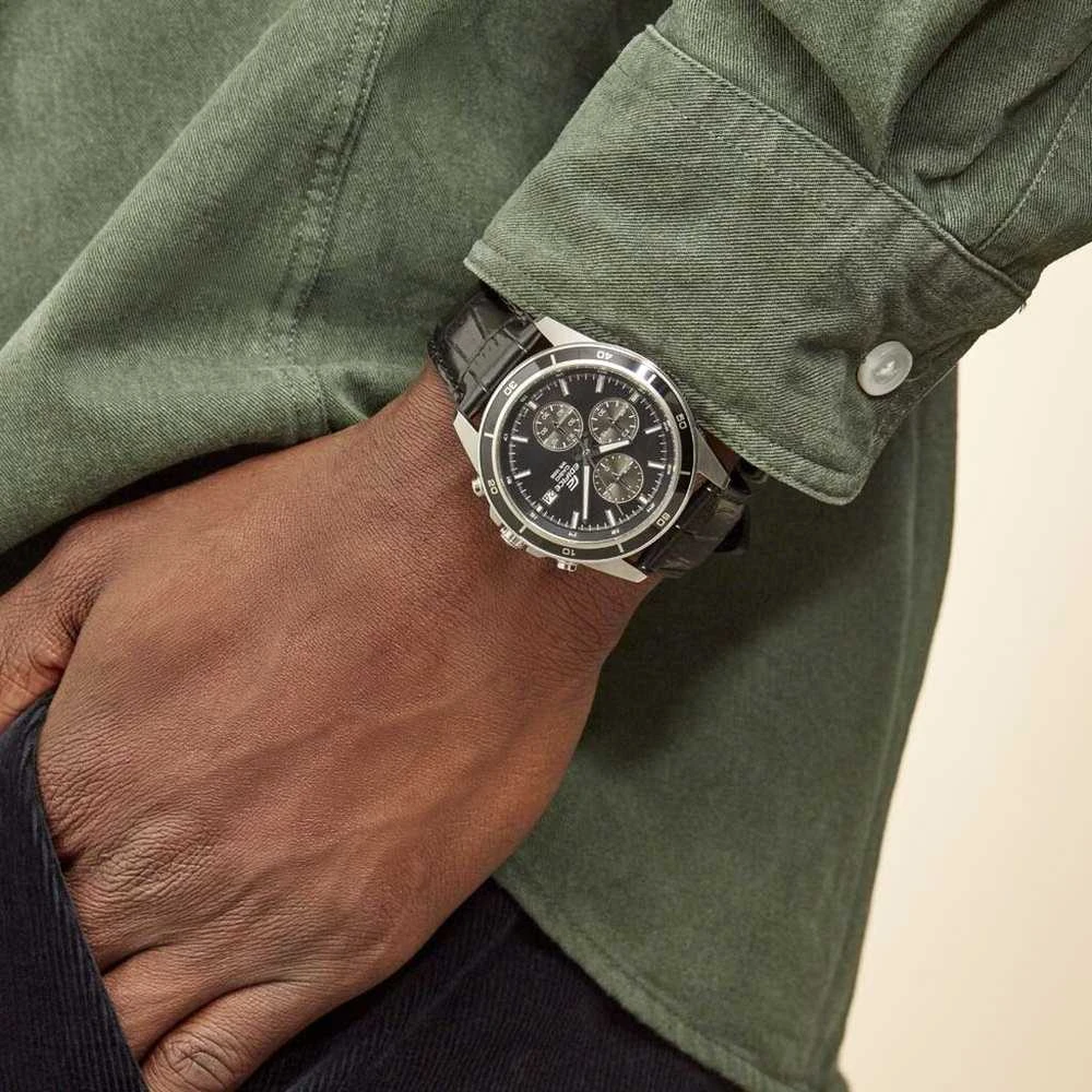 CASIO EDIFICE VYRIŠKAS LAIKRODIS Chronografas EFR-526L-1AV + BOX