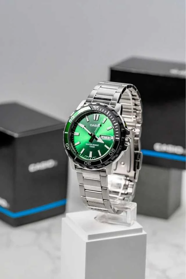 Casio kolekcija MTD-125D-3A vyriškas laikrodis + dėžutė