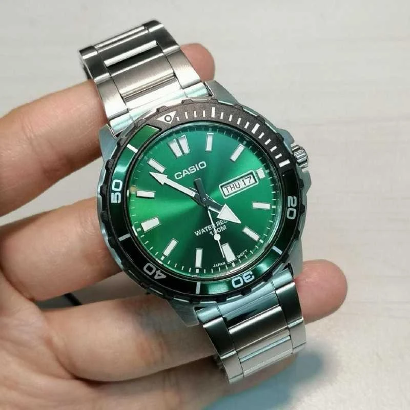 Casio kolekcija MTD-125D-3A vyriškas laikrodis + dėžutė