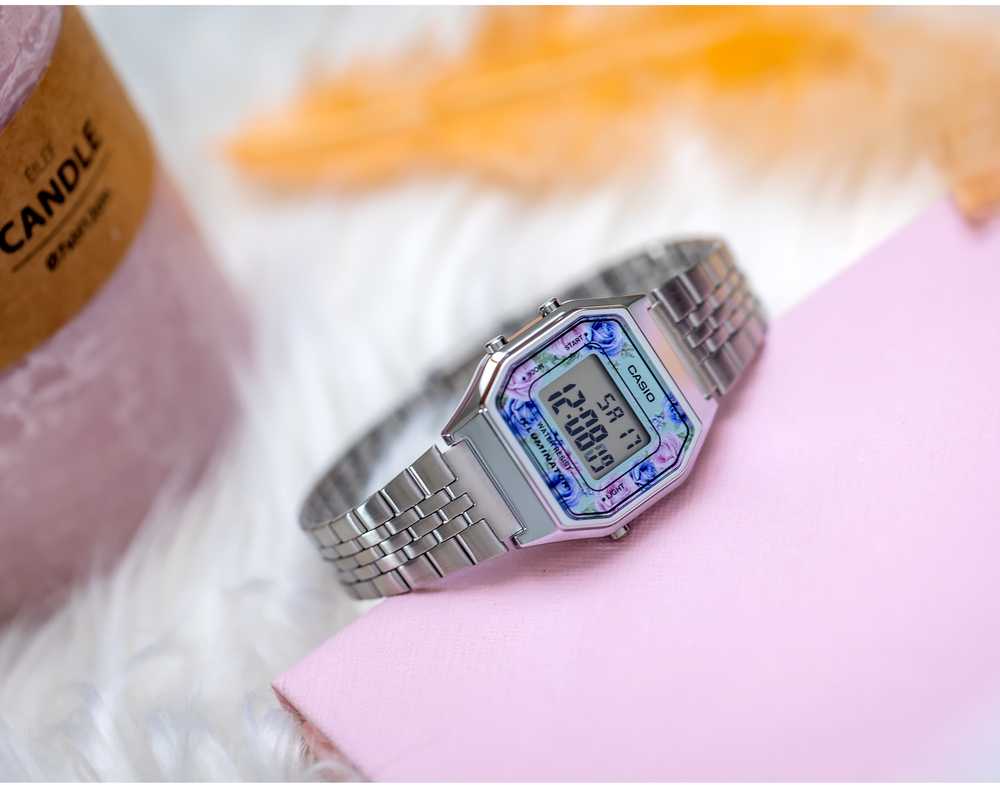 CASIO LA680WA-2C MOTERIS LAIKRODIS (zd631i) + DĖŽĖ