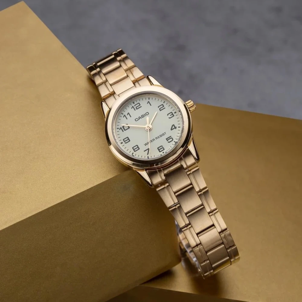 Laikrodis moterims CASIO LTP-V001G-9BUDF (zd589c) + dėžutė