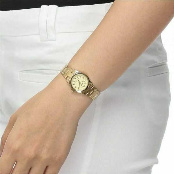 Laikrodis moterims CASIO LTP-V001G-9BUDF (zd589c) + dėžutė