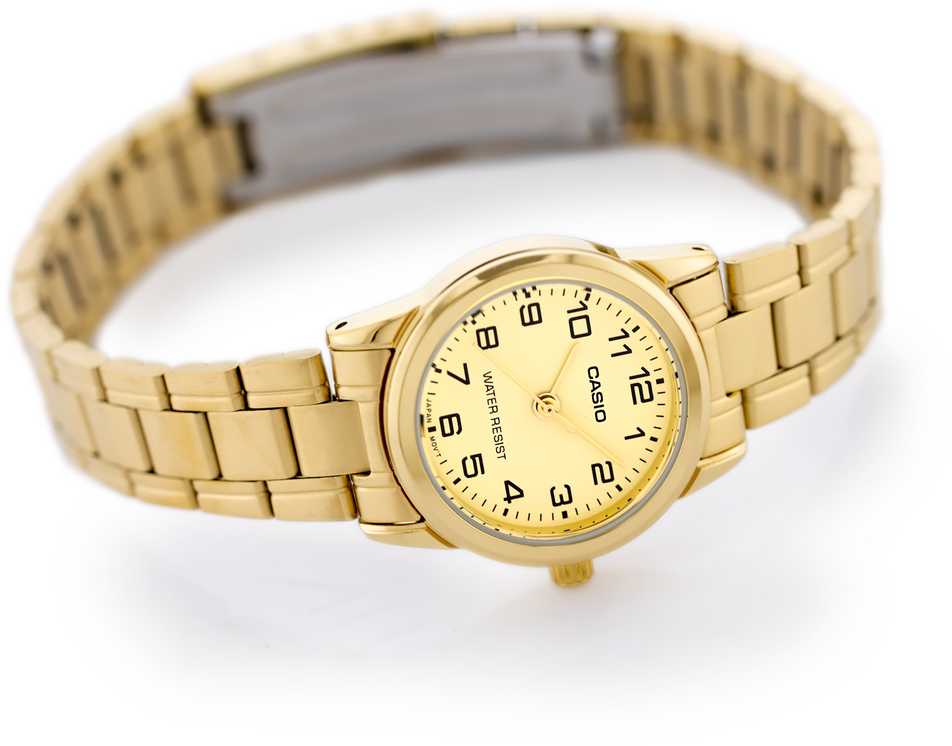 Laikrodis moterims CASIO LTP-V001G-9BUDF (zd589c) + dėžutė