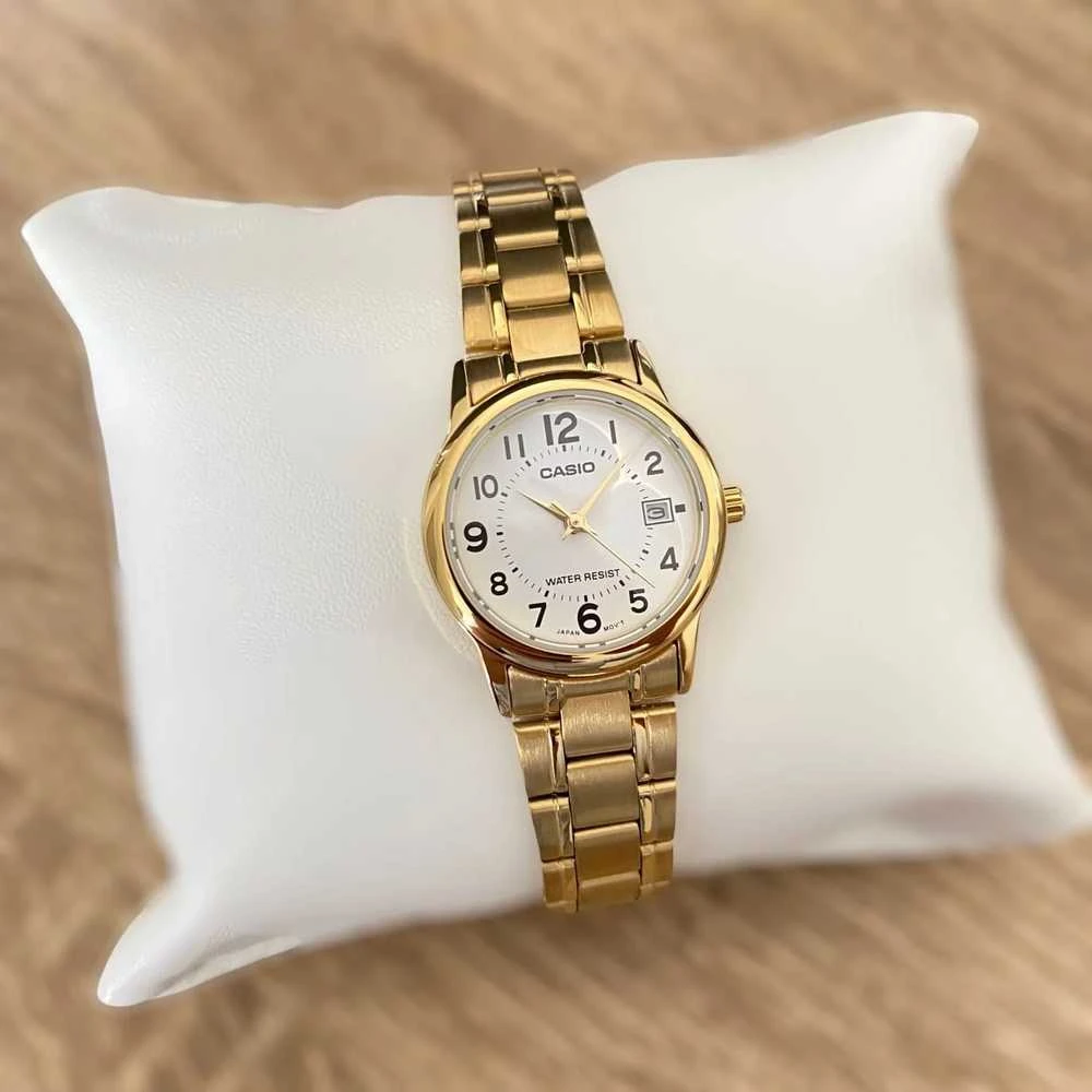 Laikrodis CASIO LTP-V002G-7B WOMEN S WATCH (zd587f) + BOX