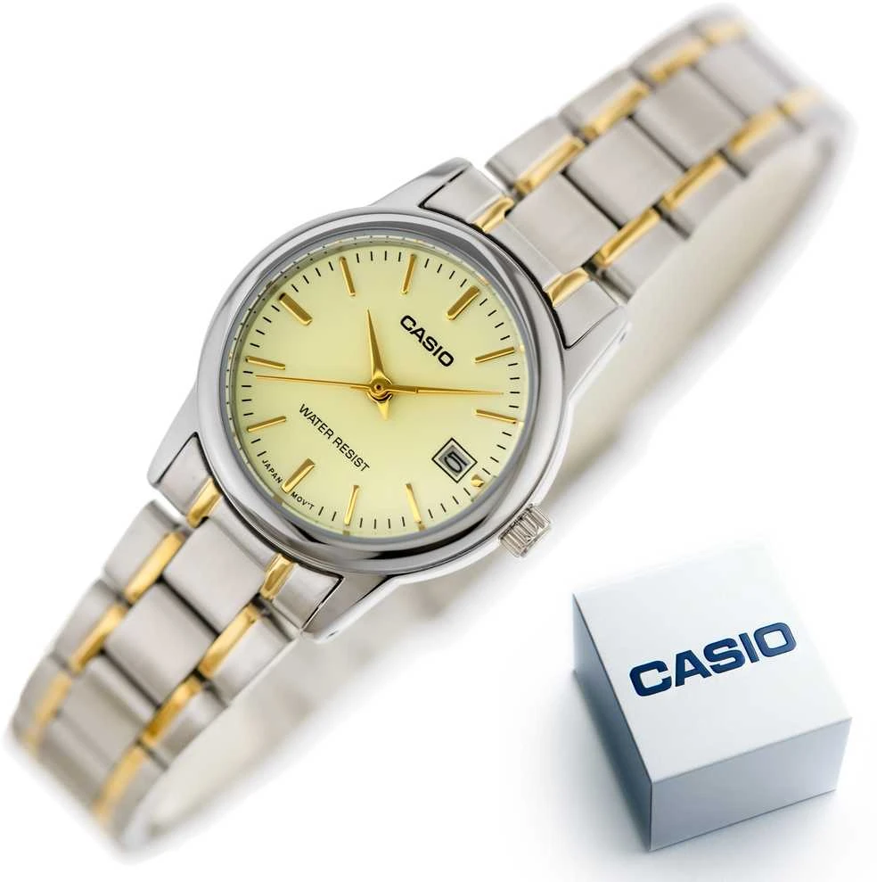 Casio LTP-V002SG-9A moteriškas laikrodis + dėžutė