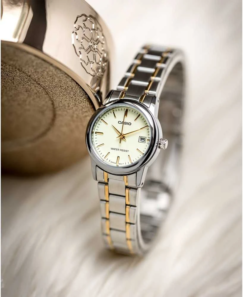 Casio LTP-V002SG-9A moteriškas laikrodis + dėžutė