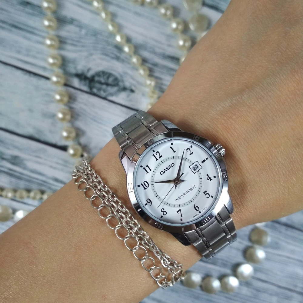 Laikrodis moterims CASIO LTP-V004D-7BUDF (zd568d) + dėžutė