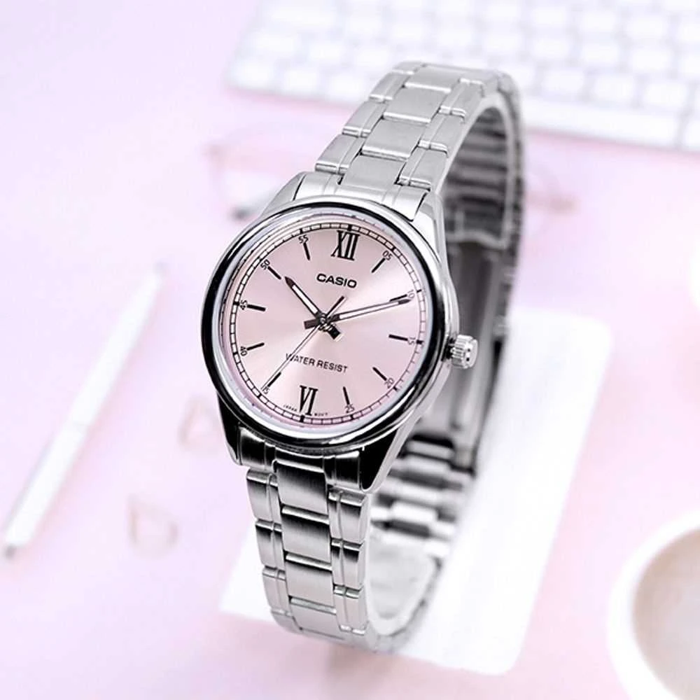 CASIO LTP-V005D-4BUDF moteriškas laikrodis (zd586a) + dėžutė