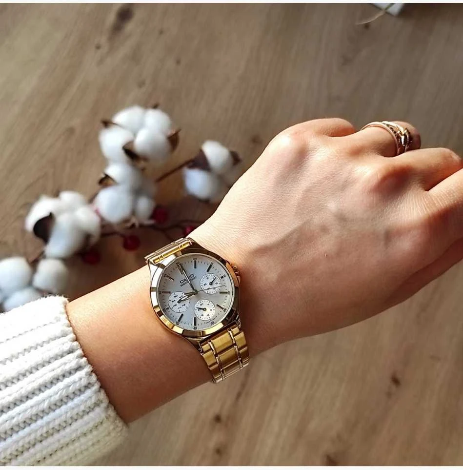Laikrodis CASIO LTP-V300G 7A WOMEN S WATCH (zd566b) + BOX