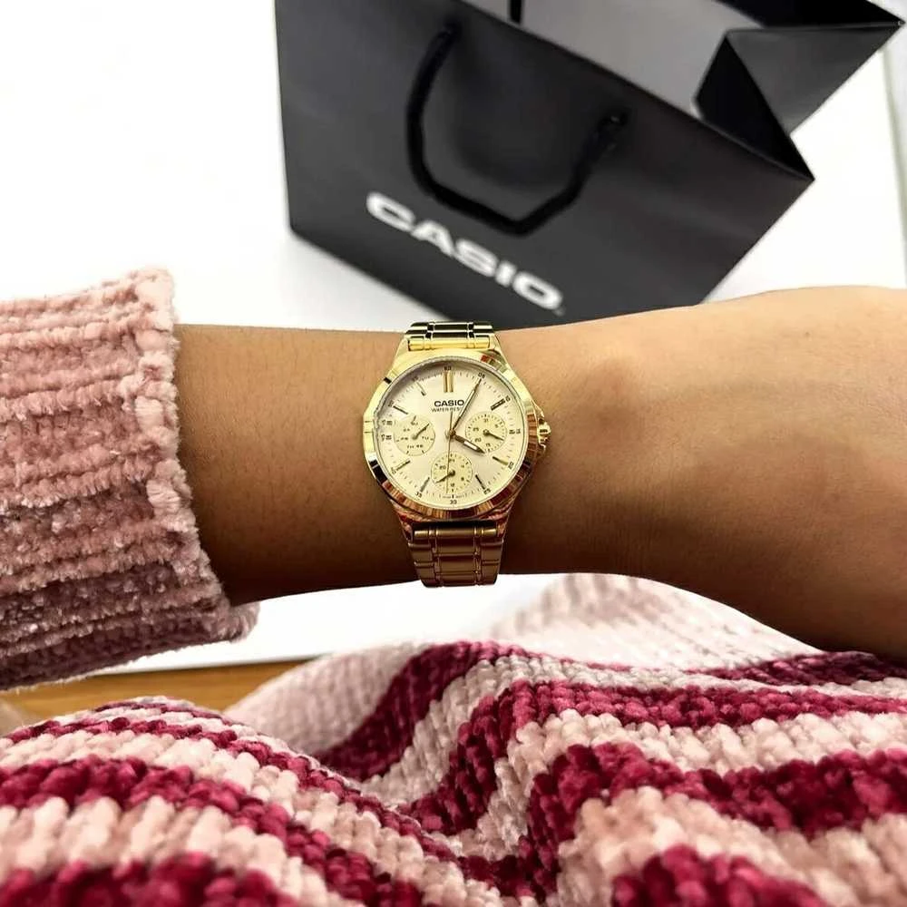 CASIO LTP-V300G-9A moteriškas laikrodis (zd566c) + dėžutė