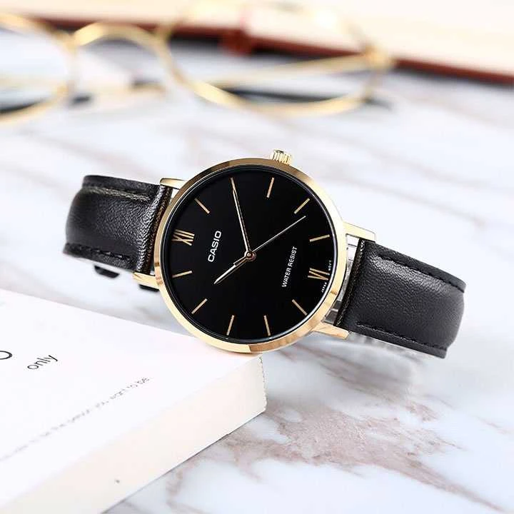 CASIO LTP-VT01GL-1B moteriškas laikrodis + dėžutė (zd634a)