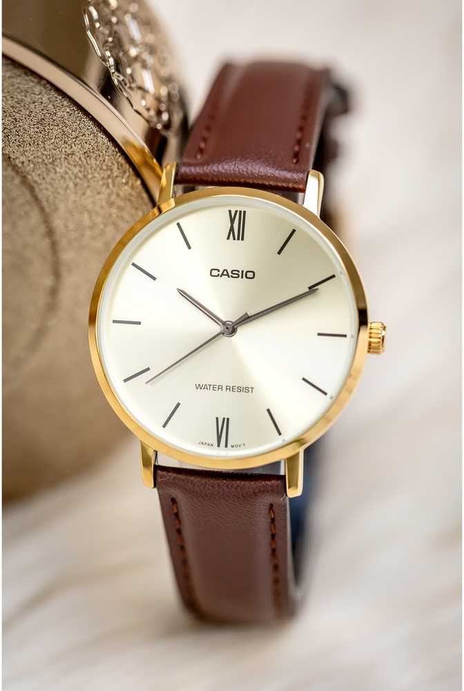 Casio LTP-VT01GL-9B moteriškas laikrodis + dėžutė
